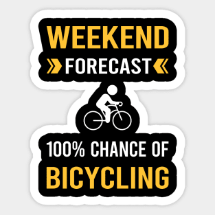 Weekend Forecast Bicycling Bicycle Bicyclist Cycling Cycle Cyclist Sticker